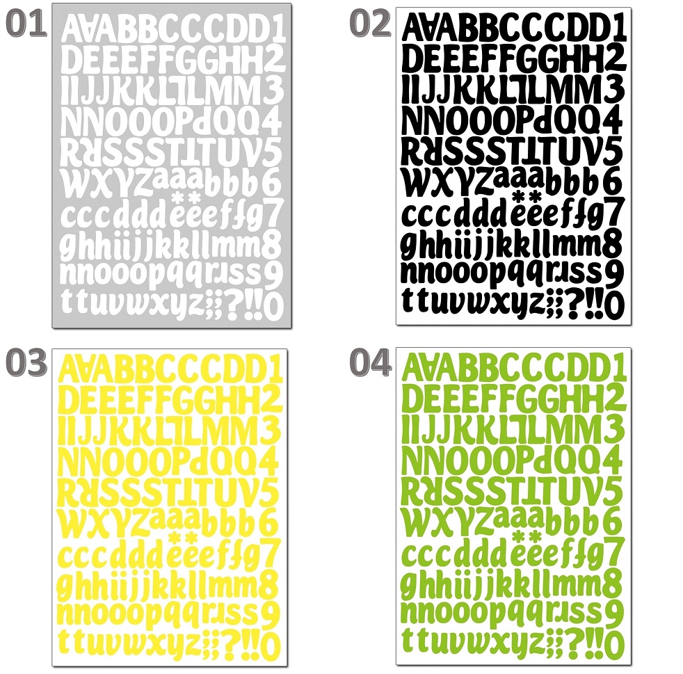 [STK 05] Paper Sticker | Matte Color Sticker | Alphabet Letter A to Z ...