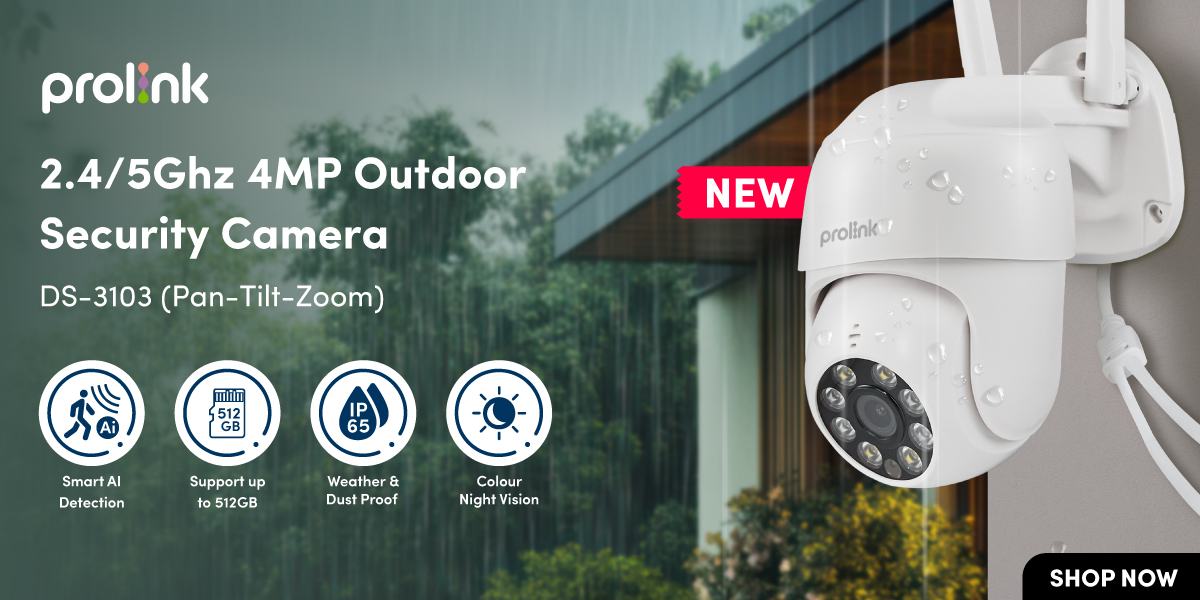 Prolink DS3103 4MP dualband Ai Outdoor Security Camera with LAN port