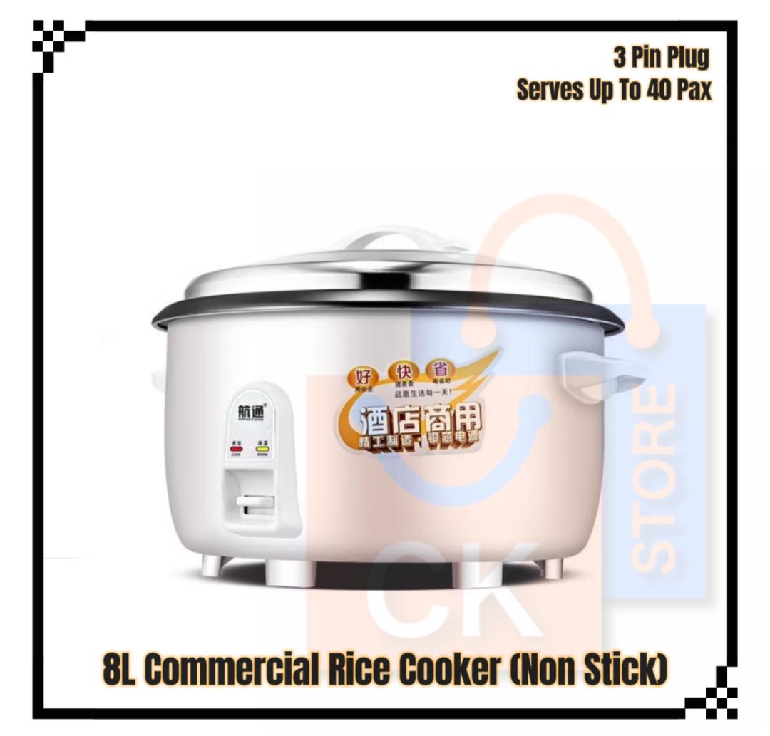 8L Electric Commercial Rice Cooker (Non Stick Coated Cooking Pot) - 3 ...