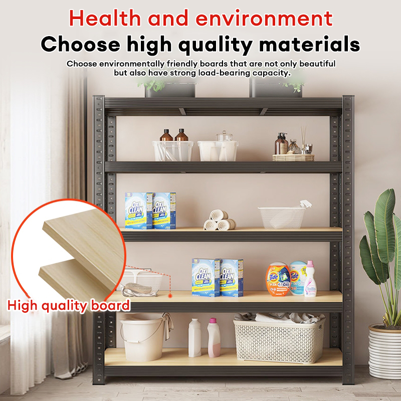 SNBAdjustable Rack Boltless Rack 3/4/5 Layer Metal Storage Shelf ...