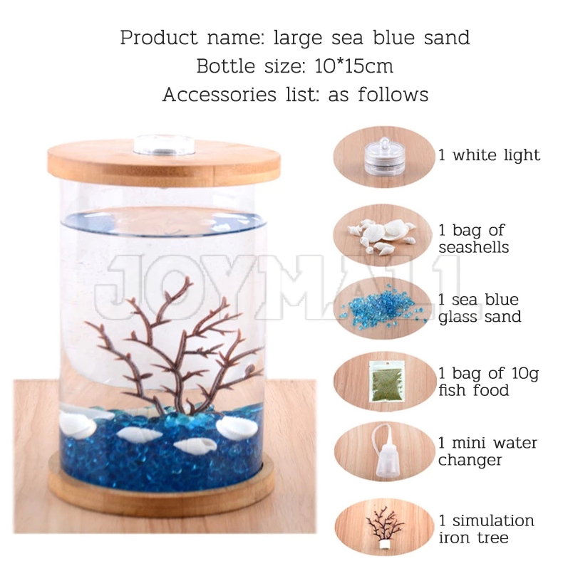 SG Fish Tank Rumble Table Top FishTank Round Shaped with LED Liahts and ...