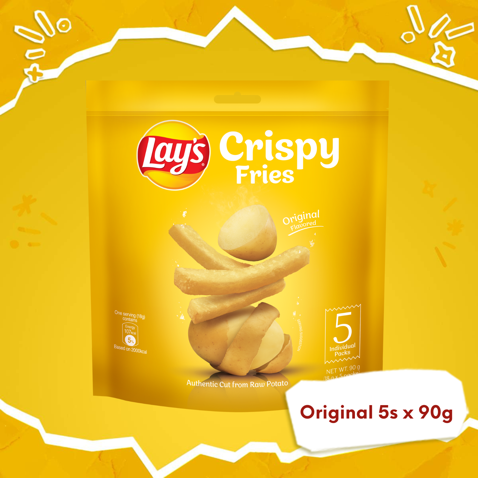 Lay's Fries 5s x 90g (New Packaging) | Shopee Singapore