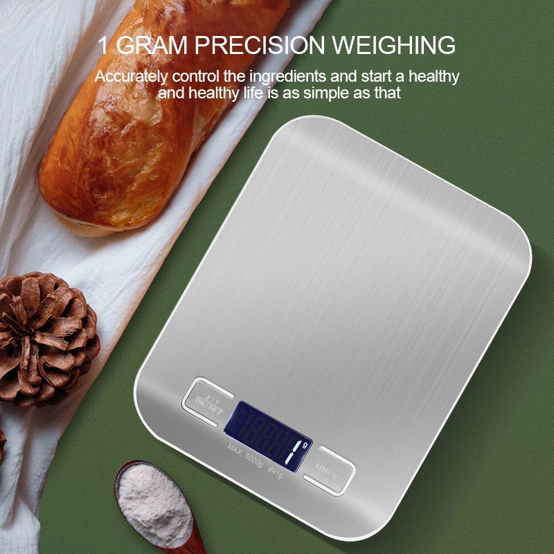 10KG/1g Kitchen Weighing Scales Rechargeable Digital Bake Bakery Food ...
