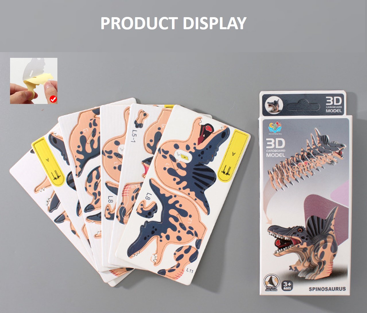 3D Puzzle Cardboard Animals Dinosaurs Puzzle Sea World Cardboard Puzzle ...