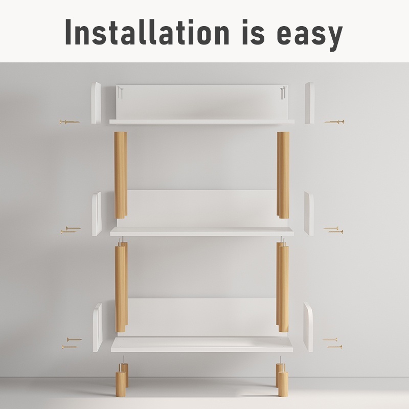 5 Tier Multipurpose Bookshelf Home Storage Shelves Rack White ...