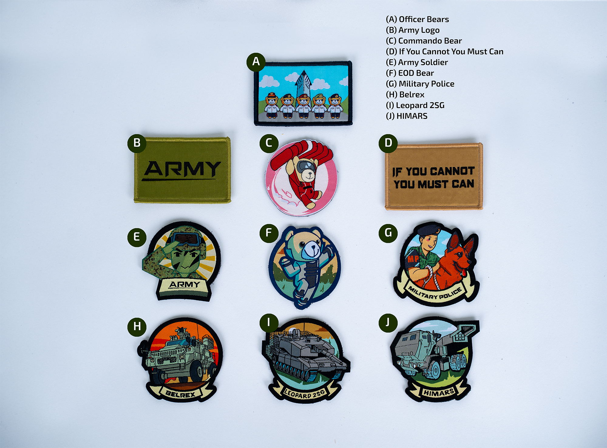 [Our Singapore Army] Embroidery Velcro Patch | Hook Patch | Shopee ...