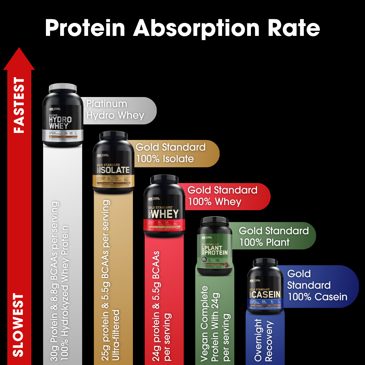 Optimum Nutrition Gold Standard 100% Whey Protein, 5 LBs | Bundle Deal ...