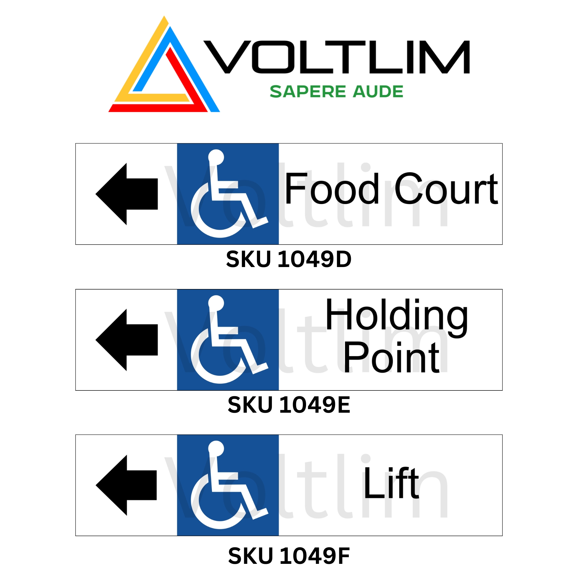 Symbol of Access for Person with Disabilities (PWD) Directional Sign ...