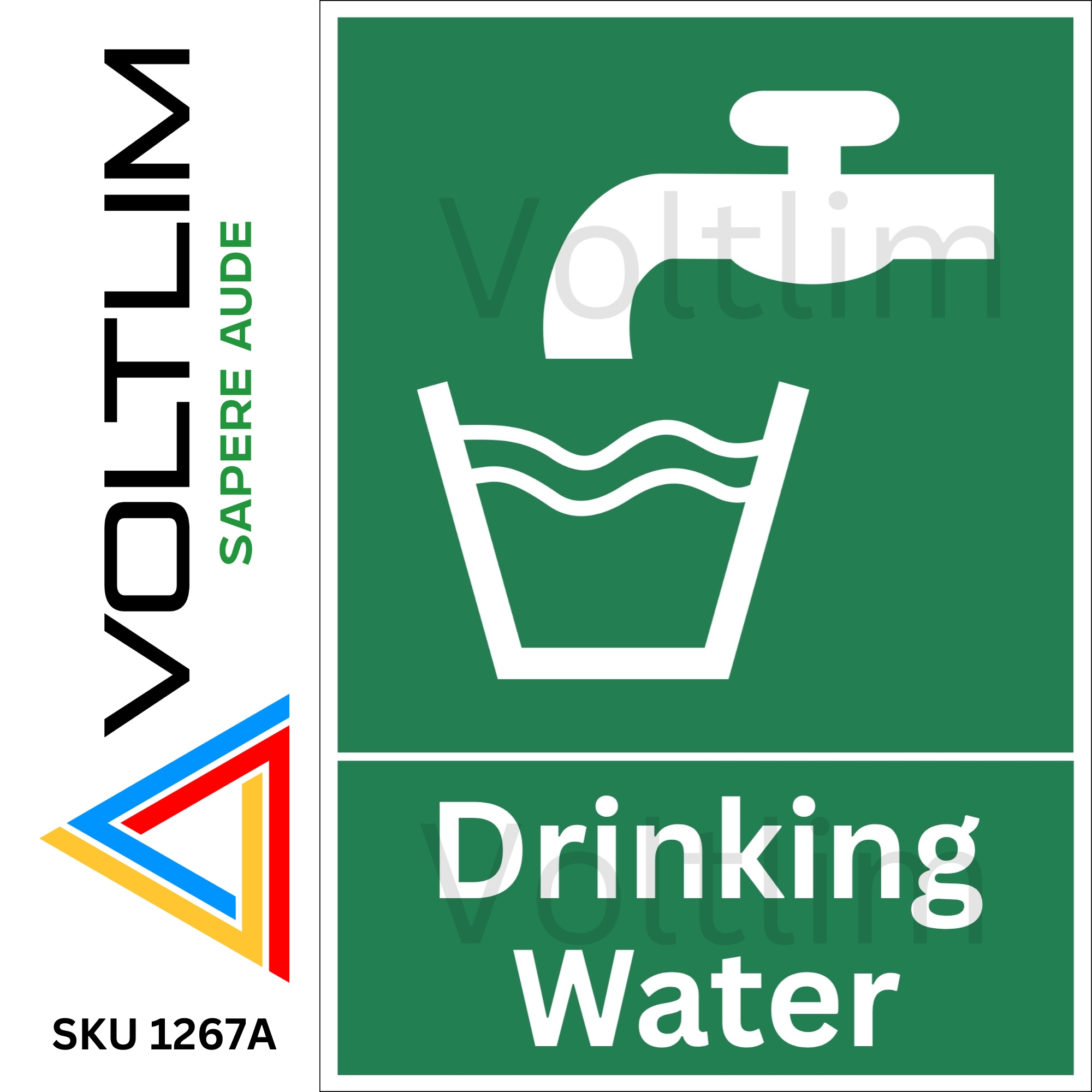 Drinking water Sign Label Sticker (Various Sizes) Voltlim SKU 1267 ...