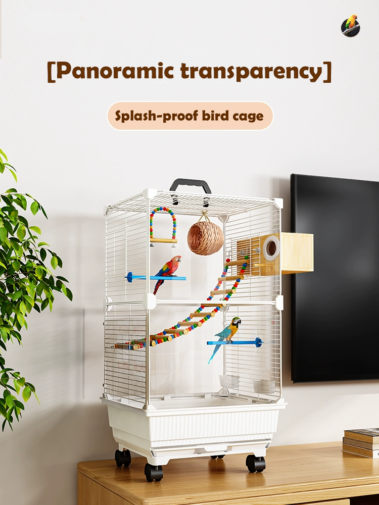 Image result for PAPI Bird House Stainless Steel Bird Cage Large Space Bird Platform ...