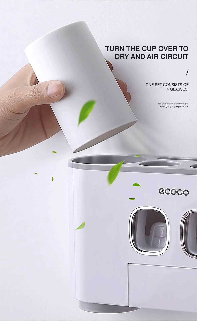 [SG InStock] ECOCO Happy Family Wash Set - 自动牙膏分配器 Automatic toothpaste ...