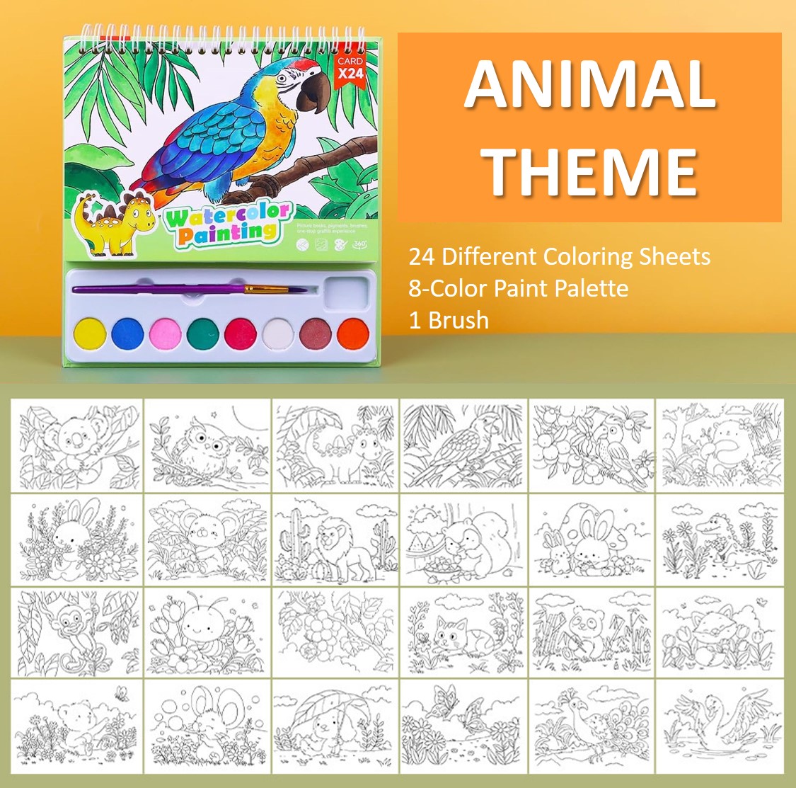 Water Coloring Book Paint Set For Kids Water Painting Books For ...