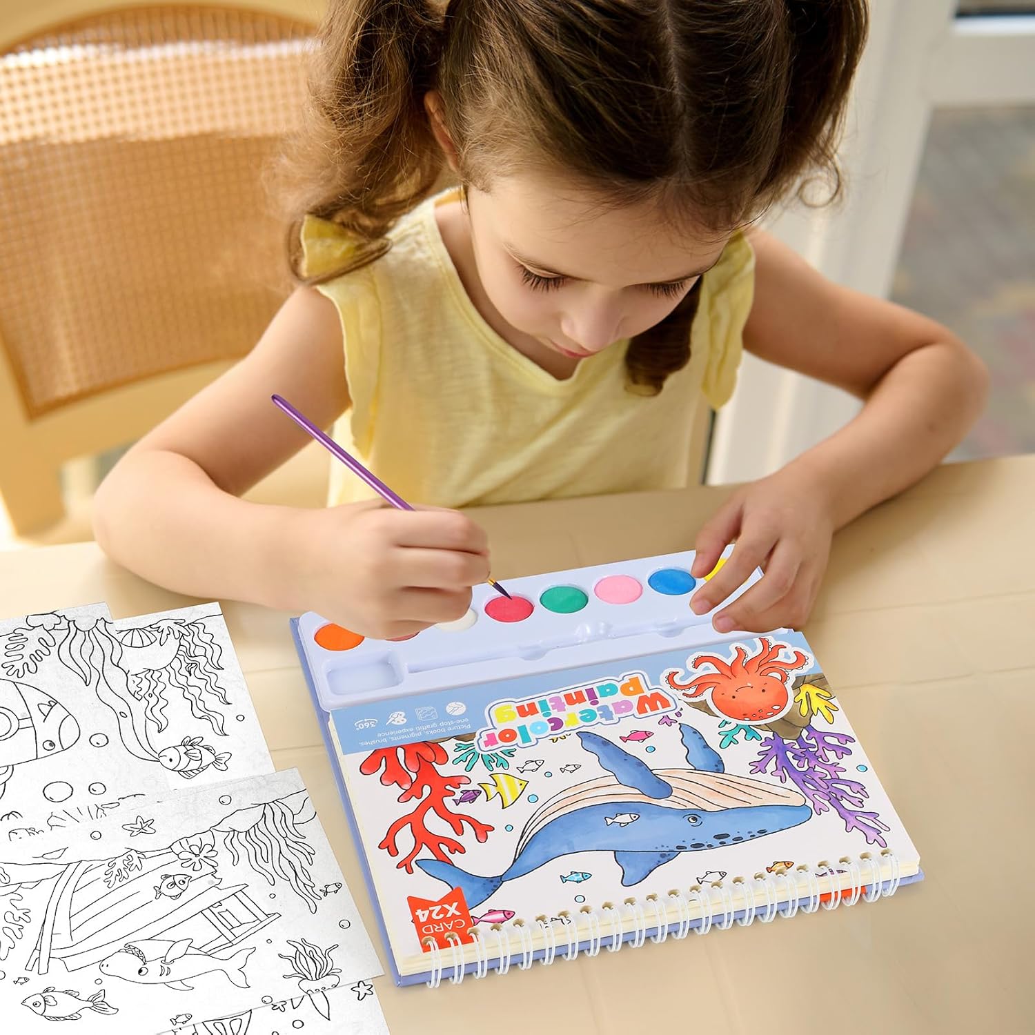 Water Coloring Book Paint Set For Kids Water Painting Books For ...