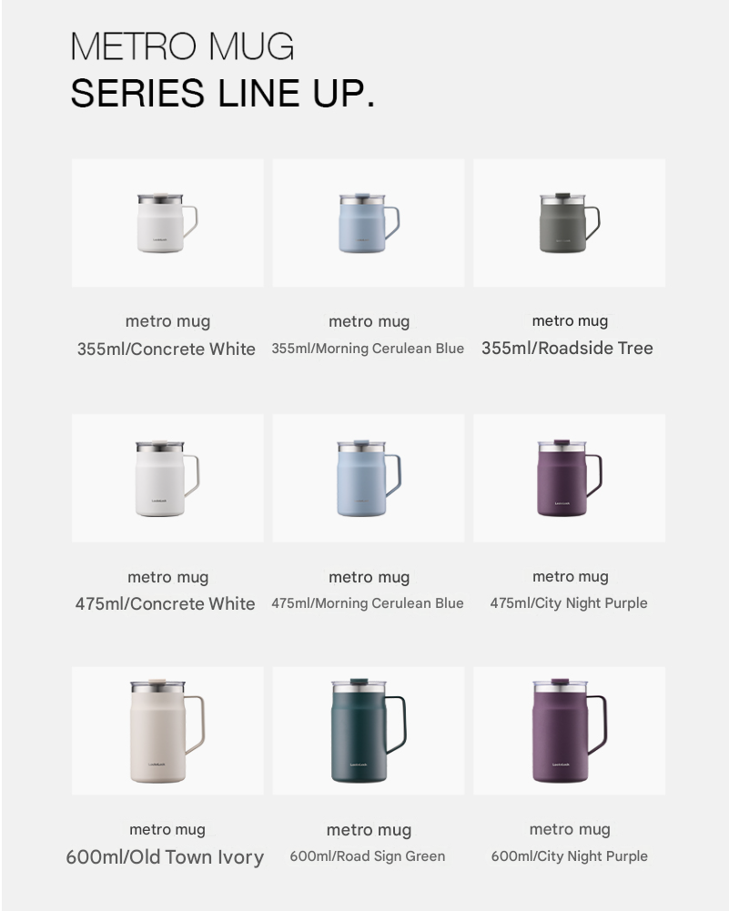 [LocknLock] Lock&Lock Metro mug Colorful Coffee Tea Table Mug Tumbler ...