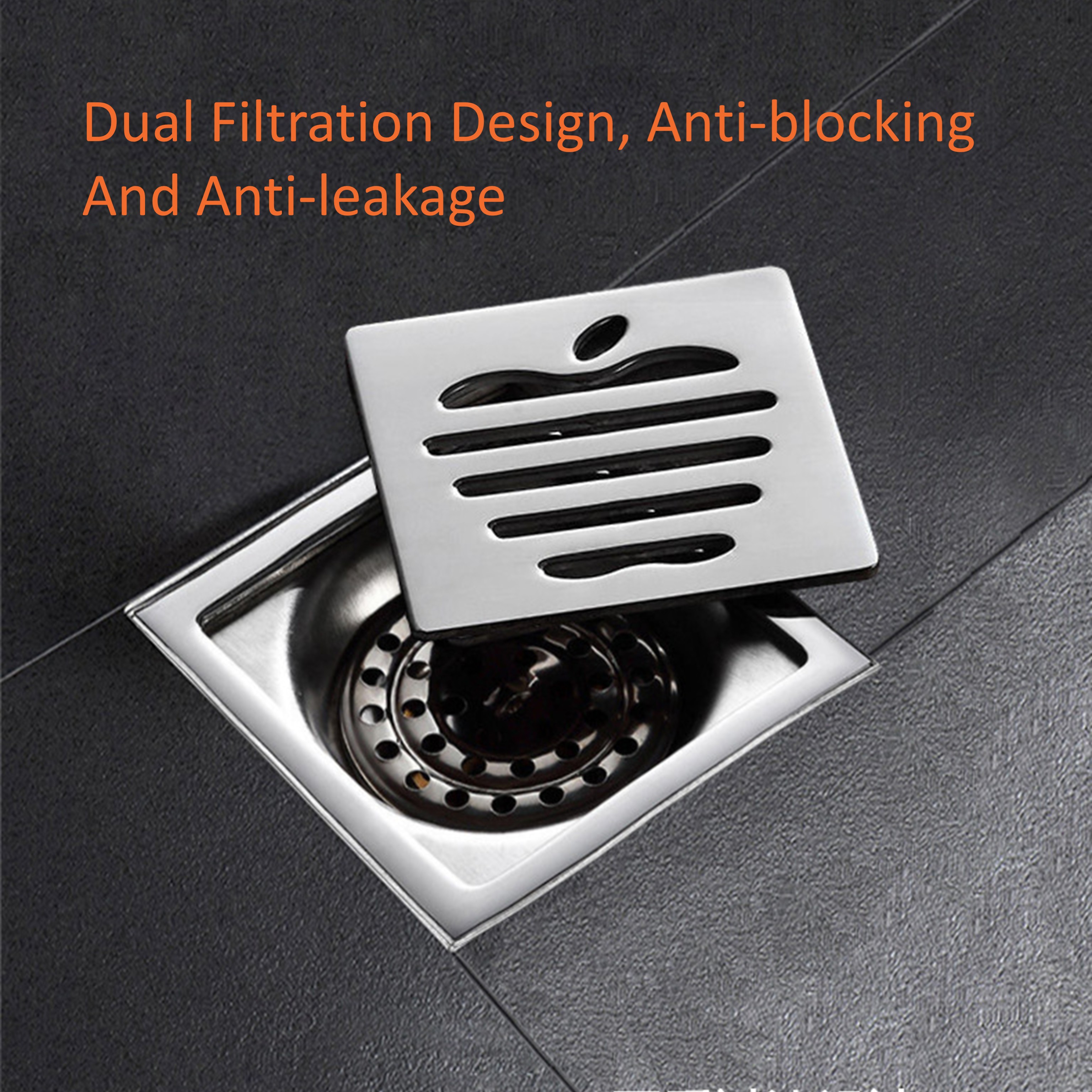Floor Drain Floor Trap 10X10cm Anti Odor Anti Insect 304 Stainless ...