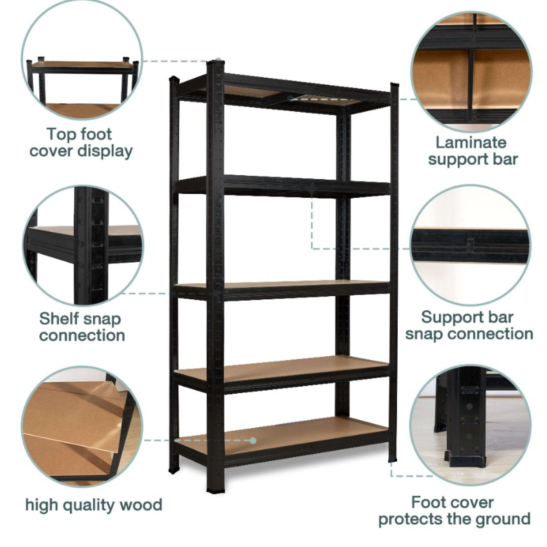 6Layer Metal Rack Steel Rack Goods Storage Shelf Metal Shelf Rack Heavy ...
