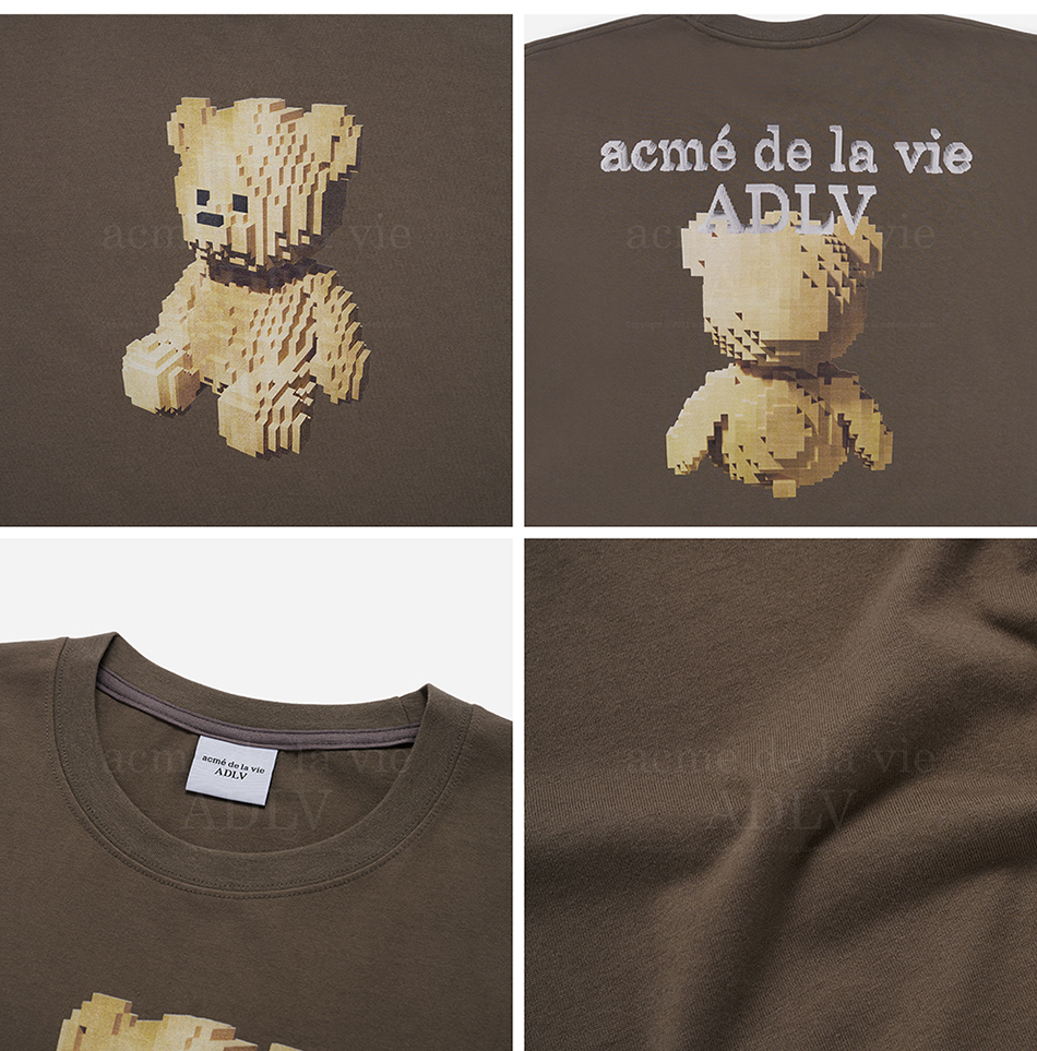 acme de la vie ADLV] BLOCK BEAR SHORT SLEEVE T-SHIRT