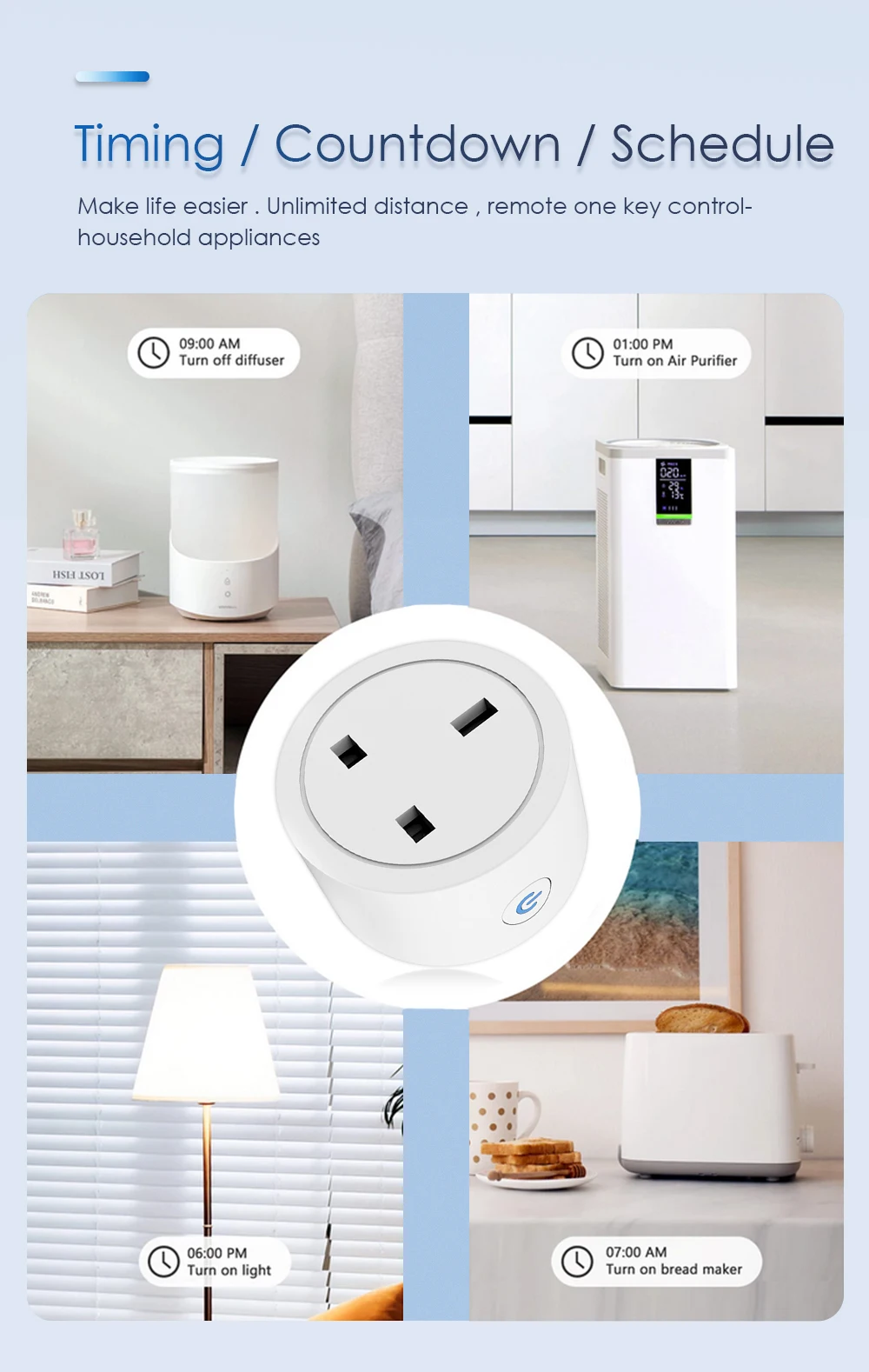 Tuya Smart Plug Smart WiFi Plug 20A Compatible with Alexa Google Home ...
