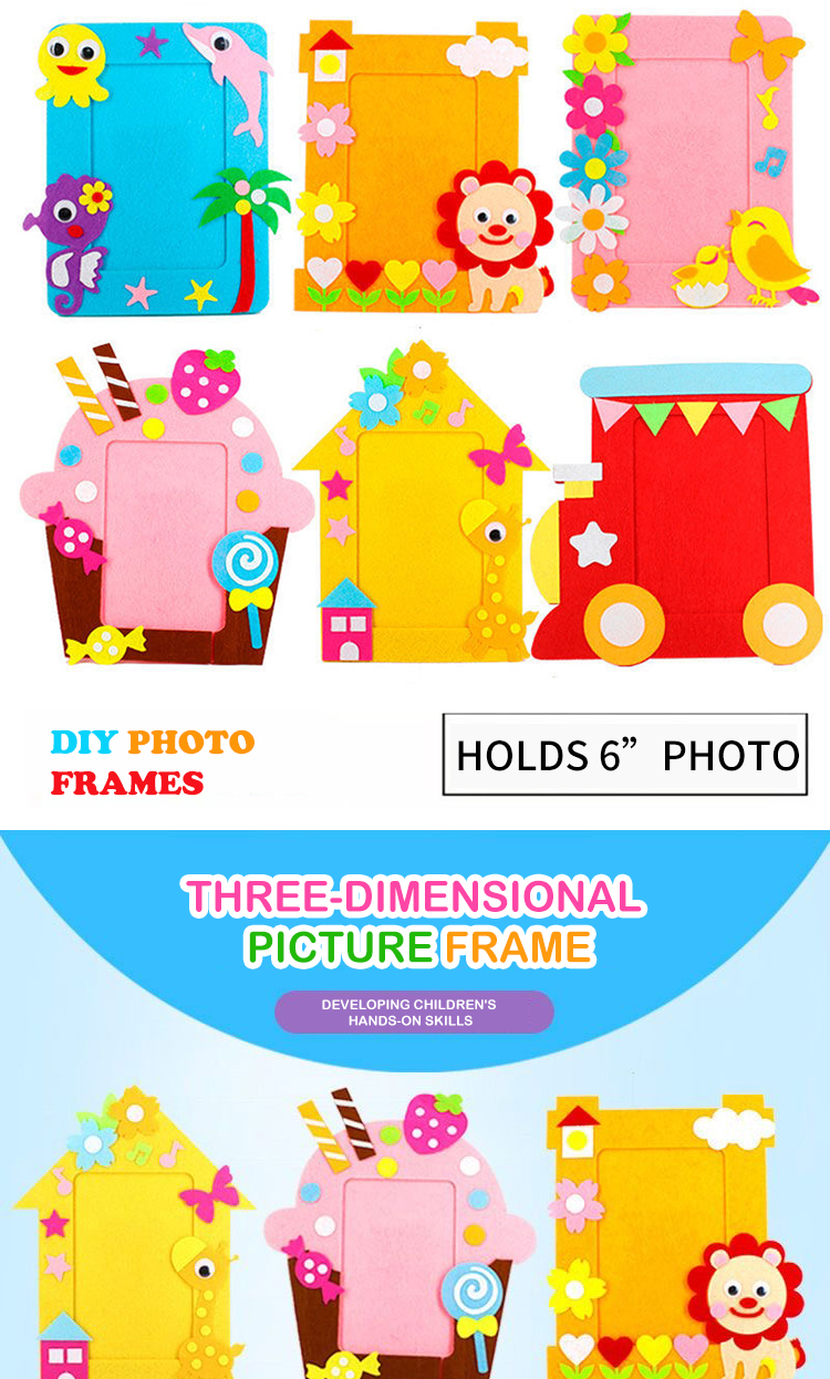 💌SG Stock💌DIY Non-woven Photo Frame Kids Handmade 3D Photos Frames ...
