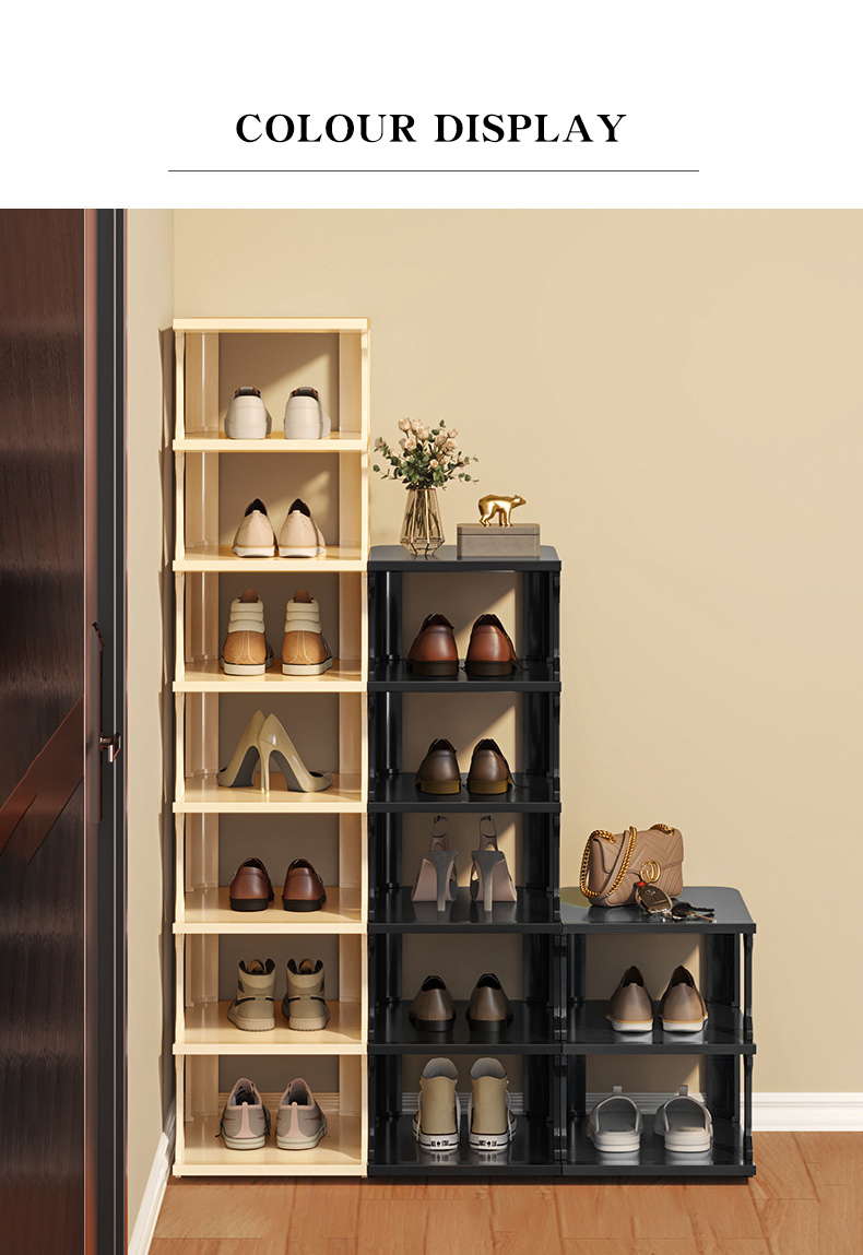 HXR DIY Plastic Stackable Multilayer Shoe Rack | 0.26㎡ Space-Saving ...