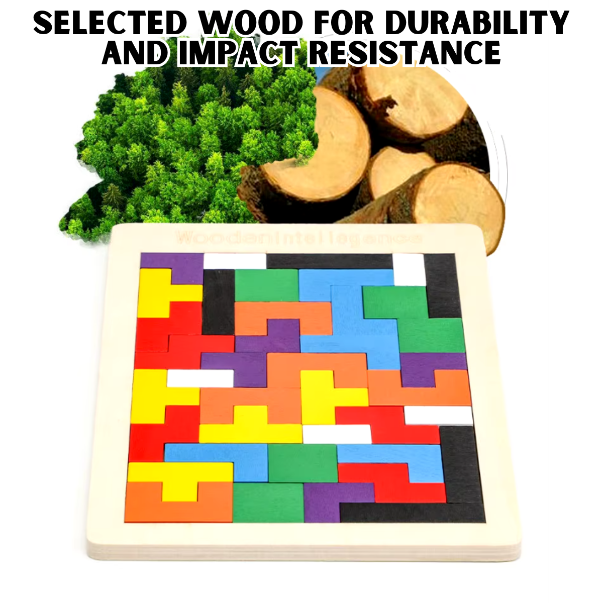 Wooden Tetris Puzzle Building Blocks | Russian Blocks Game Kids ...