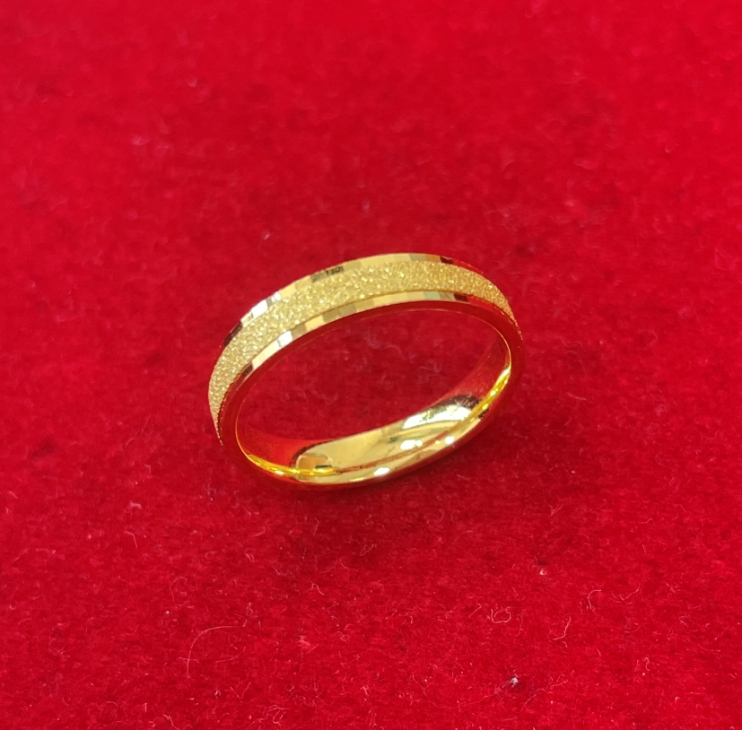 24K Golden Rings Jewelry Girlfriend Birthday Gift 999 Pure Gold ...