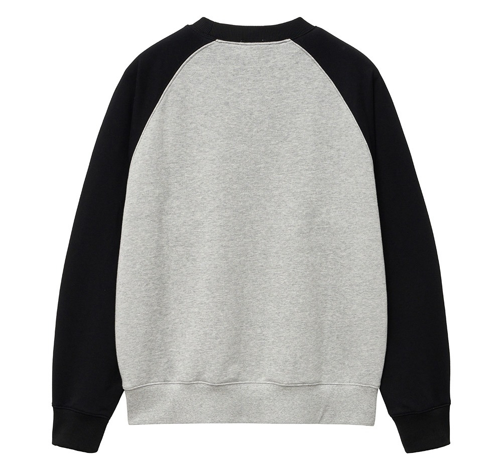 ♥MARITHE♥LOGO COLOR BLOCK RAGLAN SWEATSHIRT CLASSIC LOGO COLOR BLOCK RAGLAN SWEATSHIRT navy - MARITHE