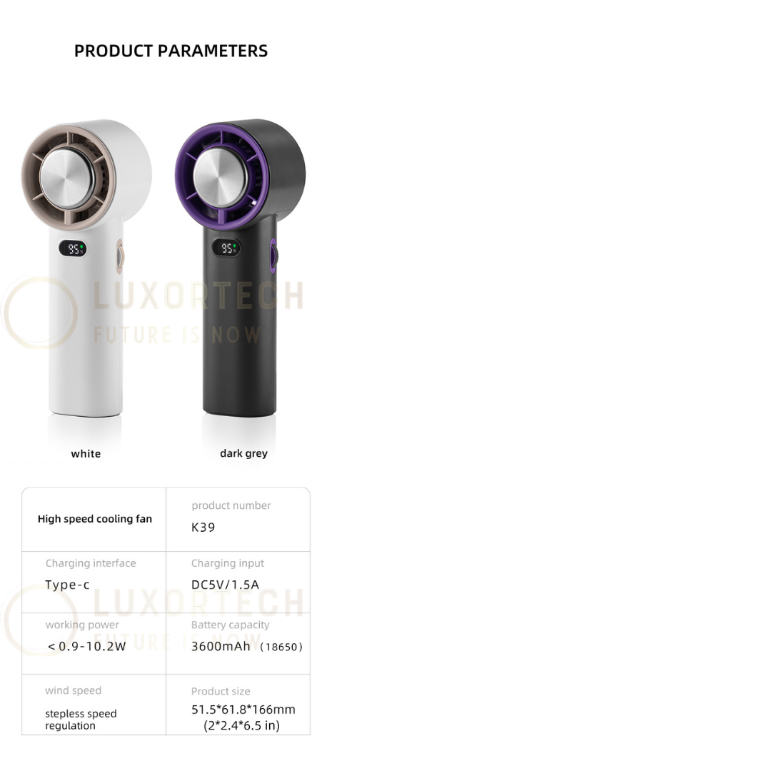 🇸🇬Local Seller Free🚚Premium Mini Handheld Air-con 100 Gear High speed ...