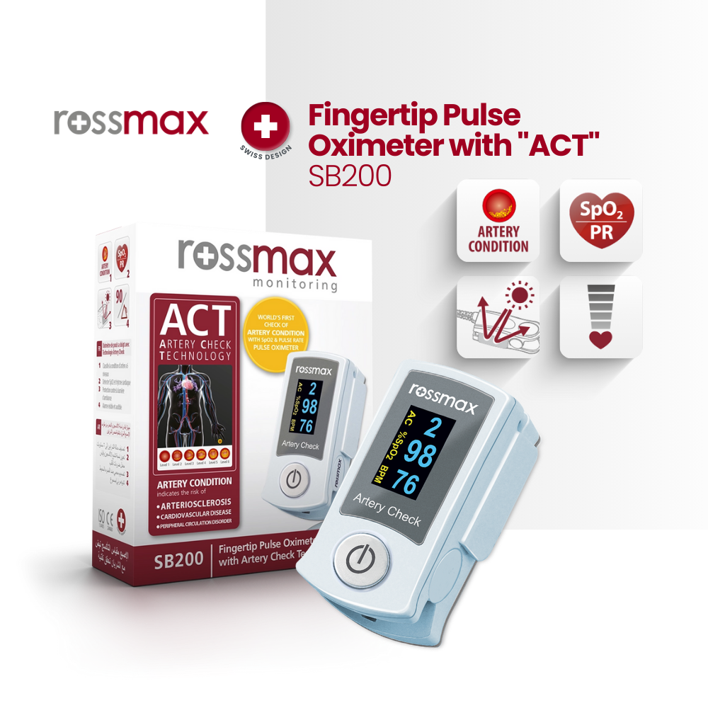 ROSSMAX 3-in-1 Artery Check / SpO2 / Pulse Rate Monitor SB200/SB210 ...