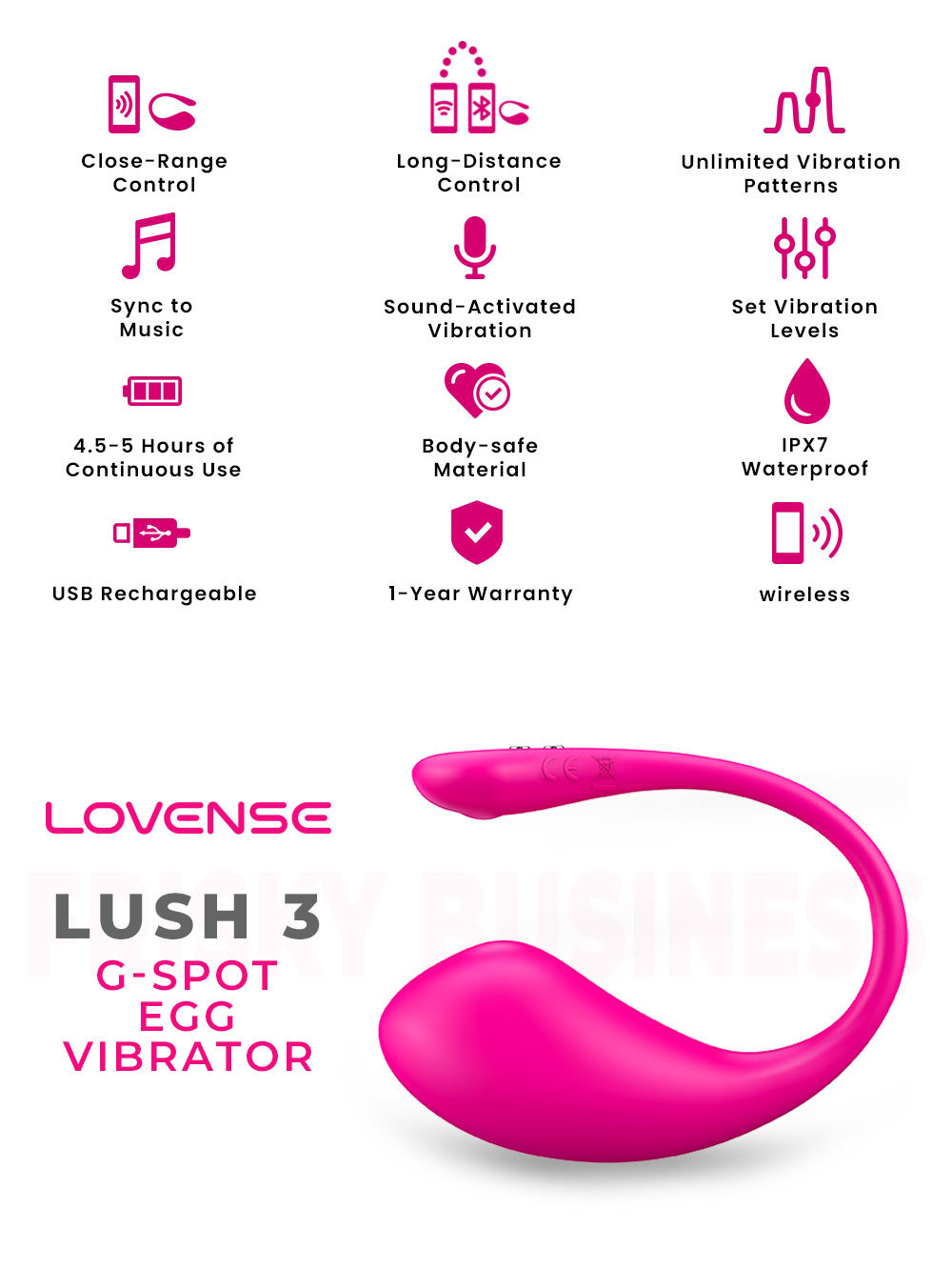 Lovense - Lush 4, 4th Generation, 3rd Gen, Mini, G-spot Vibrator, Adult ...