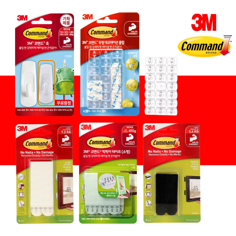 [1+1] 3M Command Picture Frame Hanging Kit with Non-Perforated Hooks ...