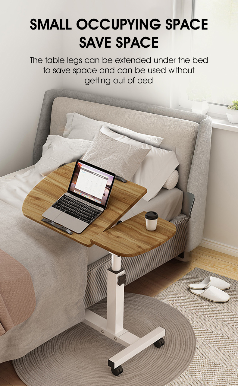 HXR Movable Bedside Computer Table Coffee Table Adjustable Height ...