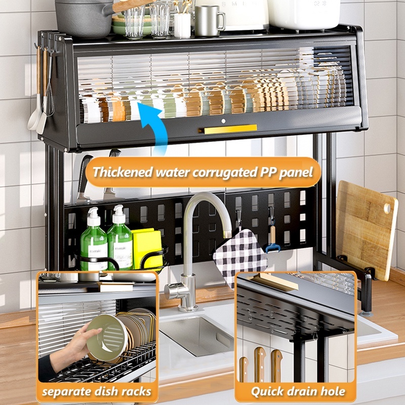 Luxe Kitchen Sink Shelf Dish Drying Rack Kitchen Storage Rack Dish ...