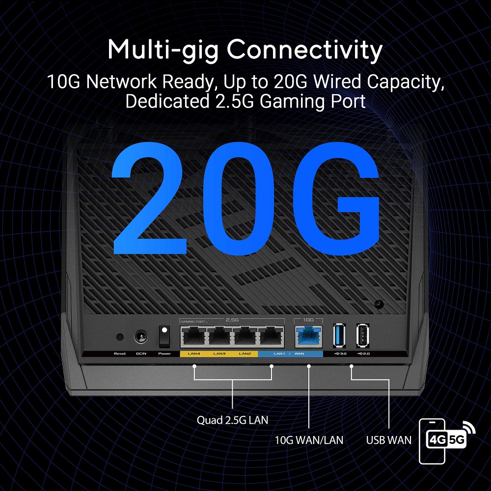 ASUS RT-BE86U BE6800 Dual-band WiFi 7 Router , supports Multi-link ...