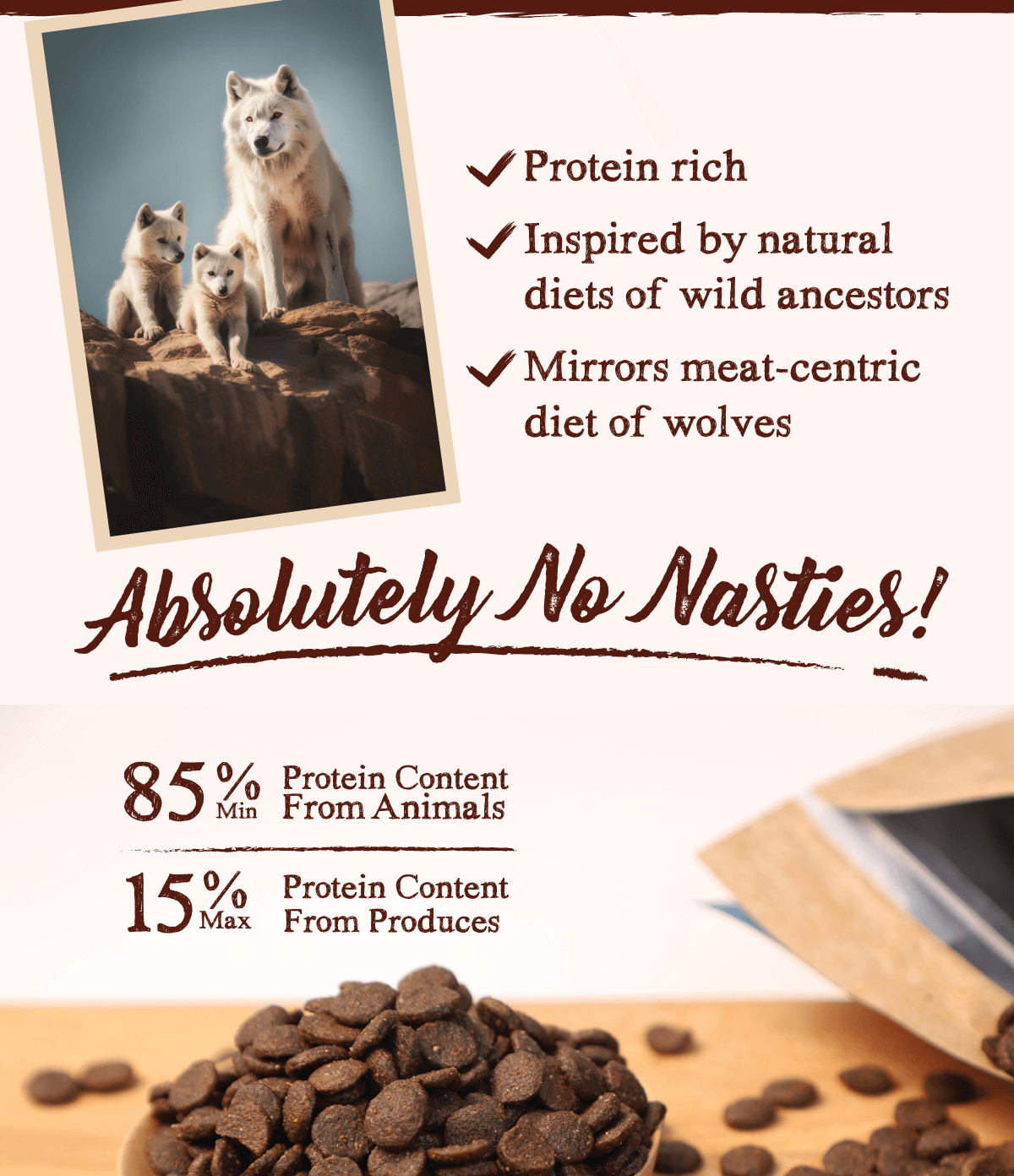 [ Buy 1 Free 1= Any 2 for 50%] Absolute Bites Wild Age Dog Food 1.5kg ...