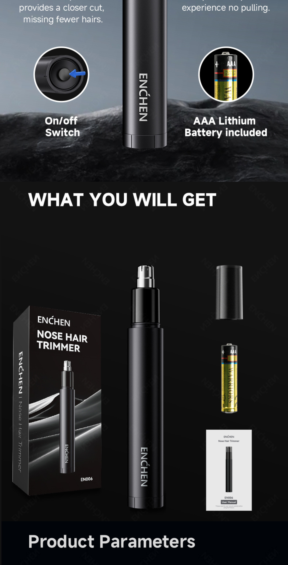 Enchen EN001 / EN005 / EN006 Nose Hair Trimmer - Double-edged Cutter ...