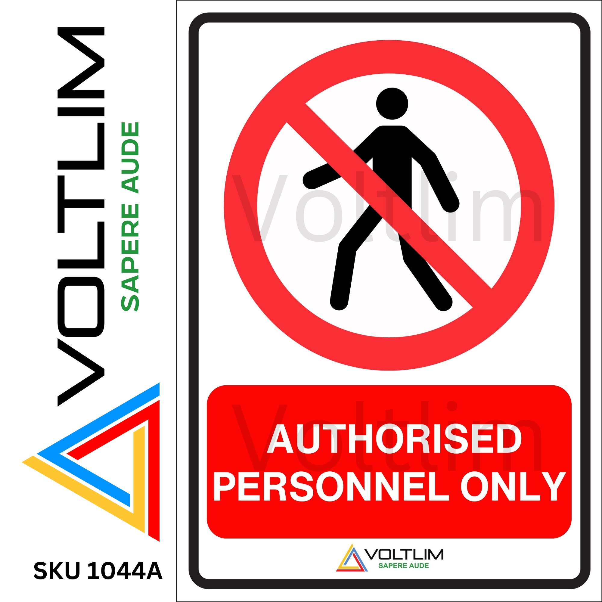 Authorised Personnel Only Prohibition Symbol Stop Sign Label Sticker ...