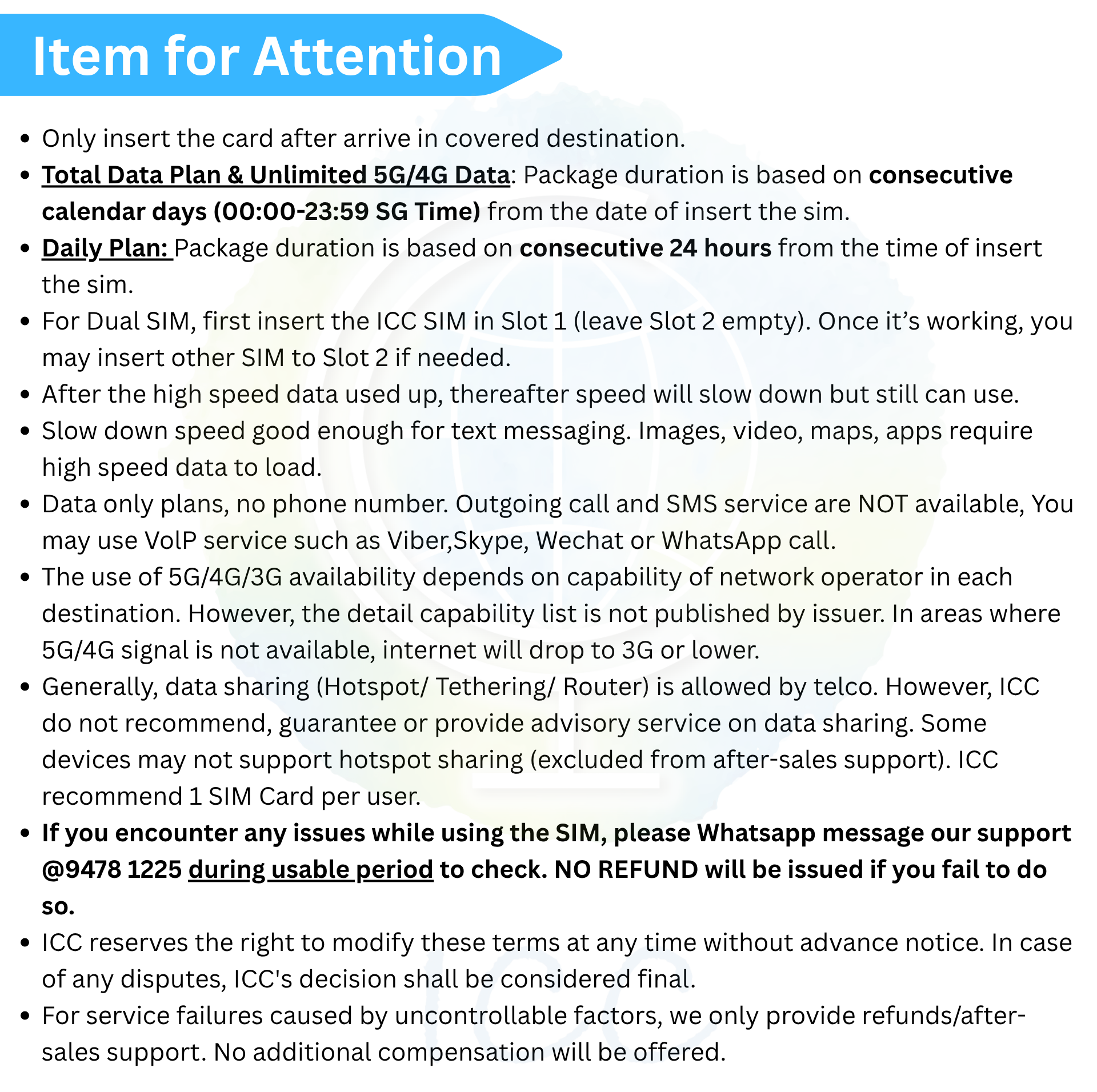 ICC_Philippines 1-30 Days Data SIM Card| Unlimited Data| High Speed ...