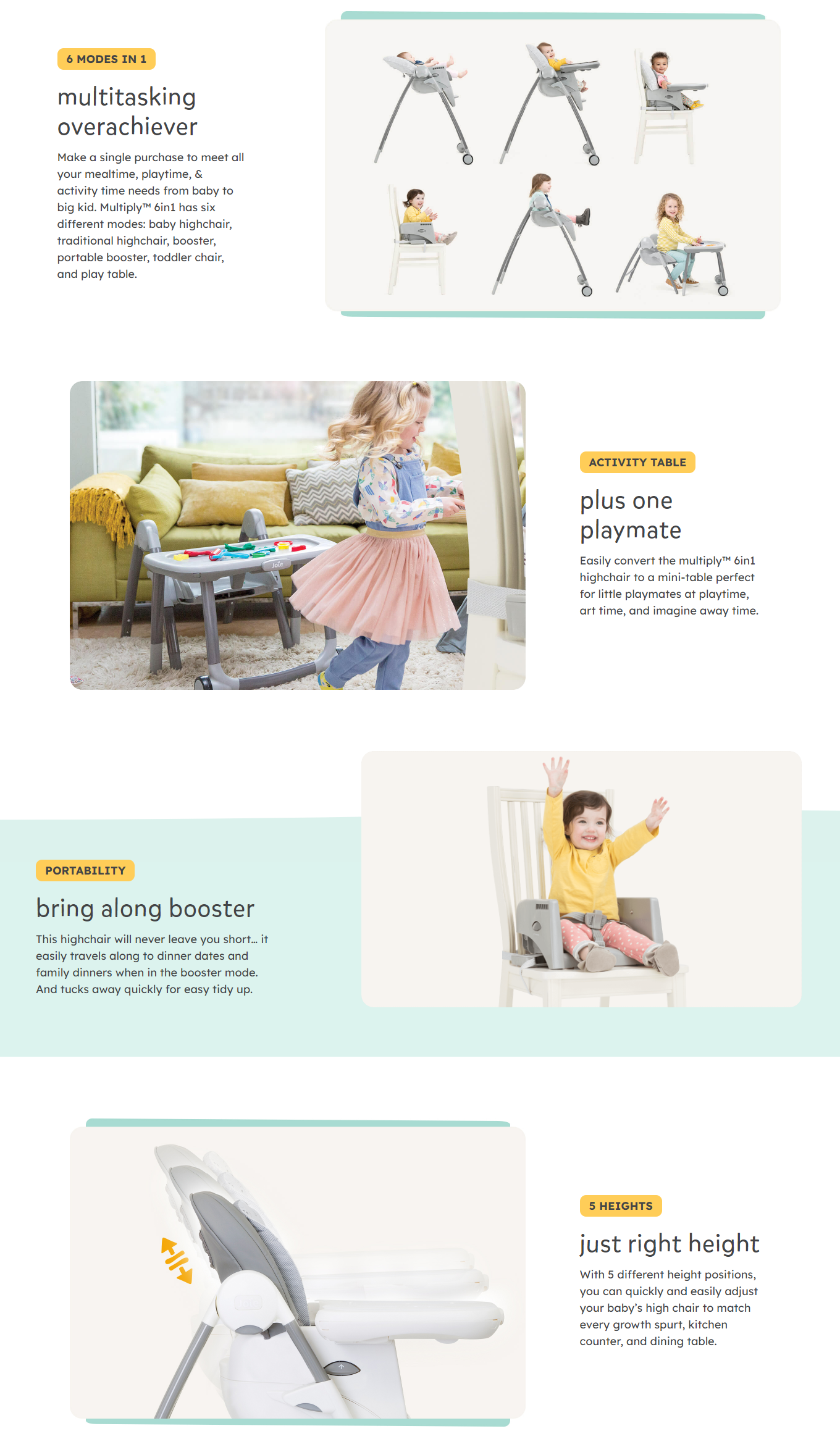 Joie Multiply in Highchair Shopee Singapore - Main Image