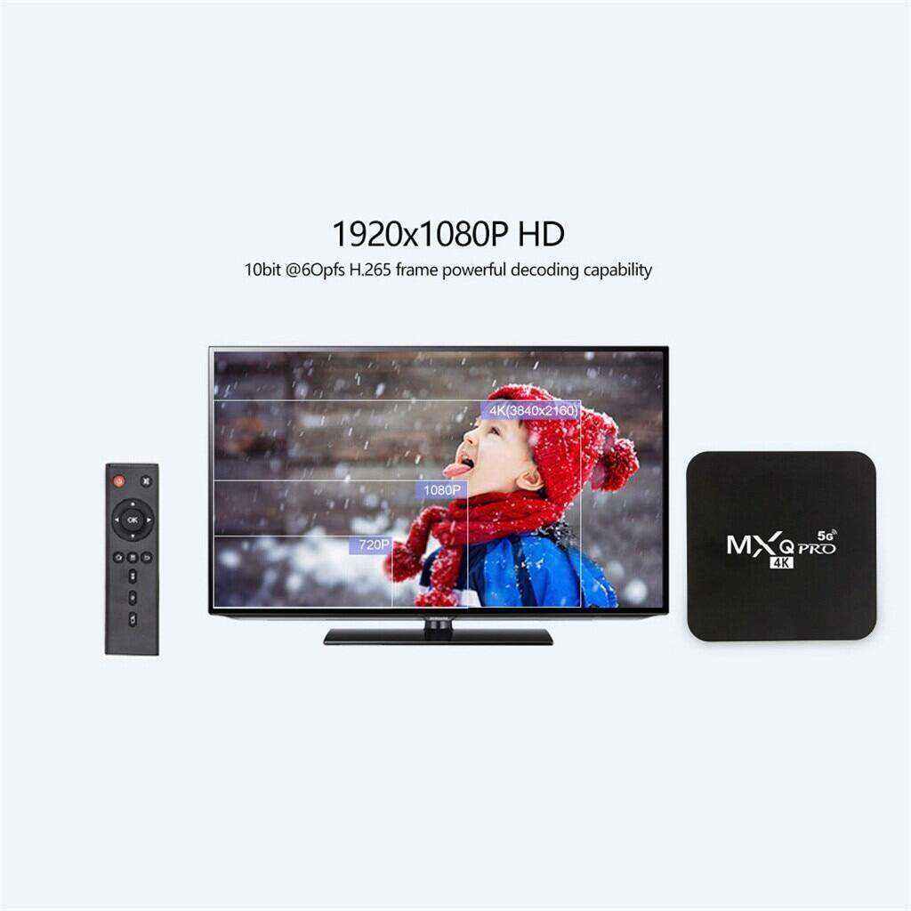 MXQ Pro Android 10.1 Smart TV Box 4KSmart Media Player Set-top Box2.4G ...