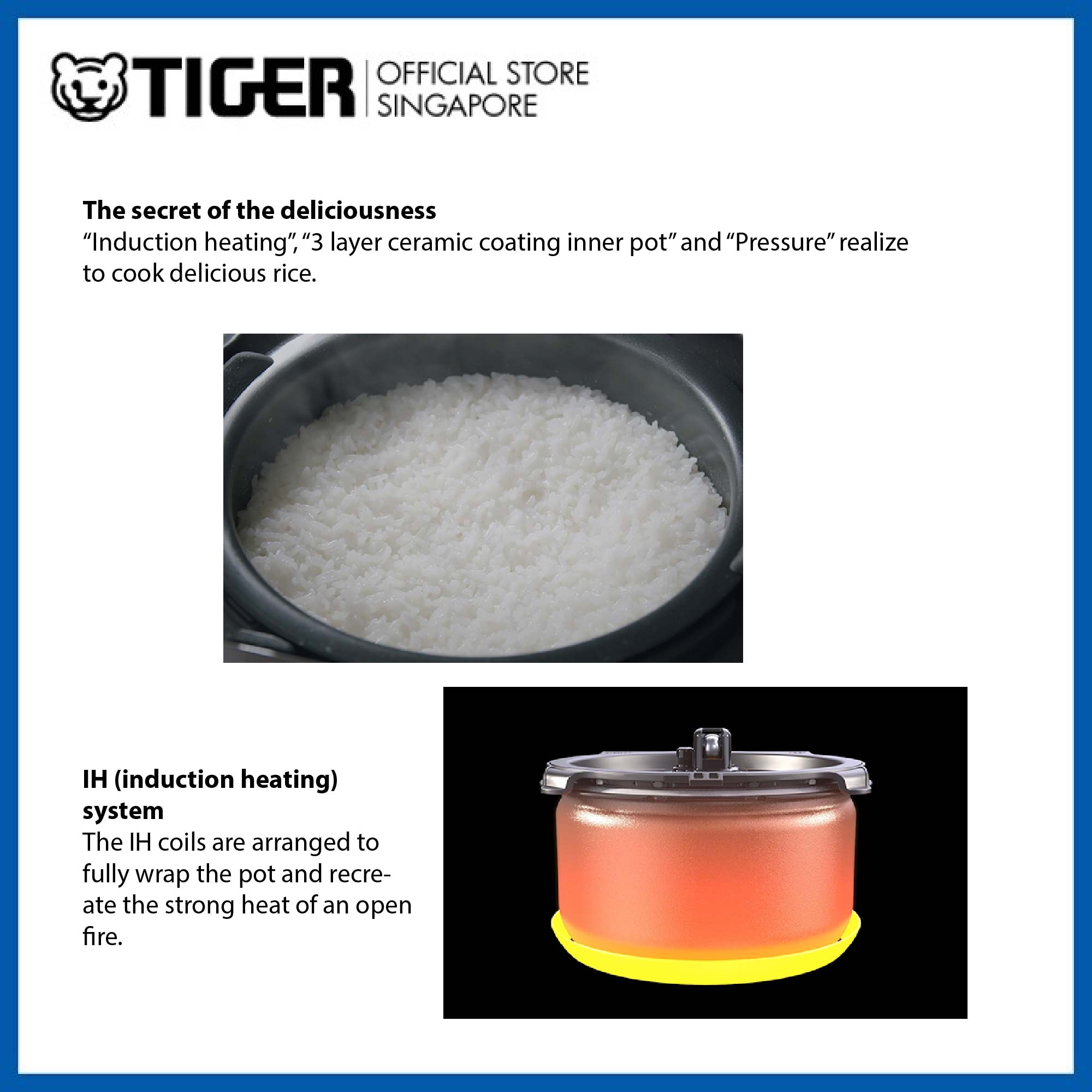 Tiger 1L Induction Heating Pressure Rice Cooker - Made In Japan - JPM ...