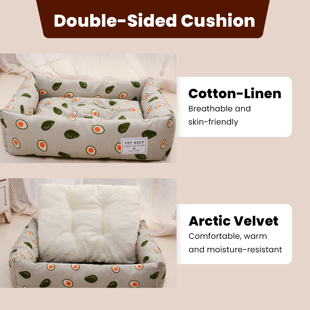 [SG] Pet Bed Dog Cat Rectangle Bed Pets Cushion Bet Comfortable Cotton