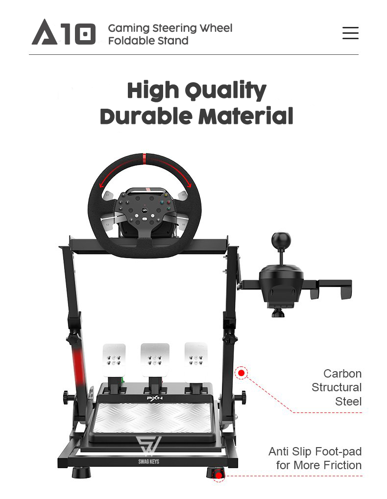 【SG】 PXN Racing Simulator Foldable Wheel Stand G27 G29 T300RS T500RS ...