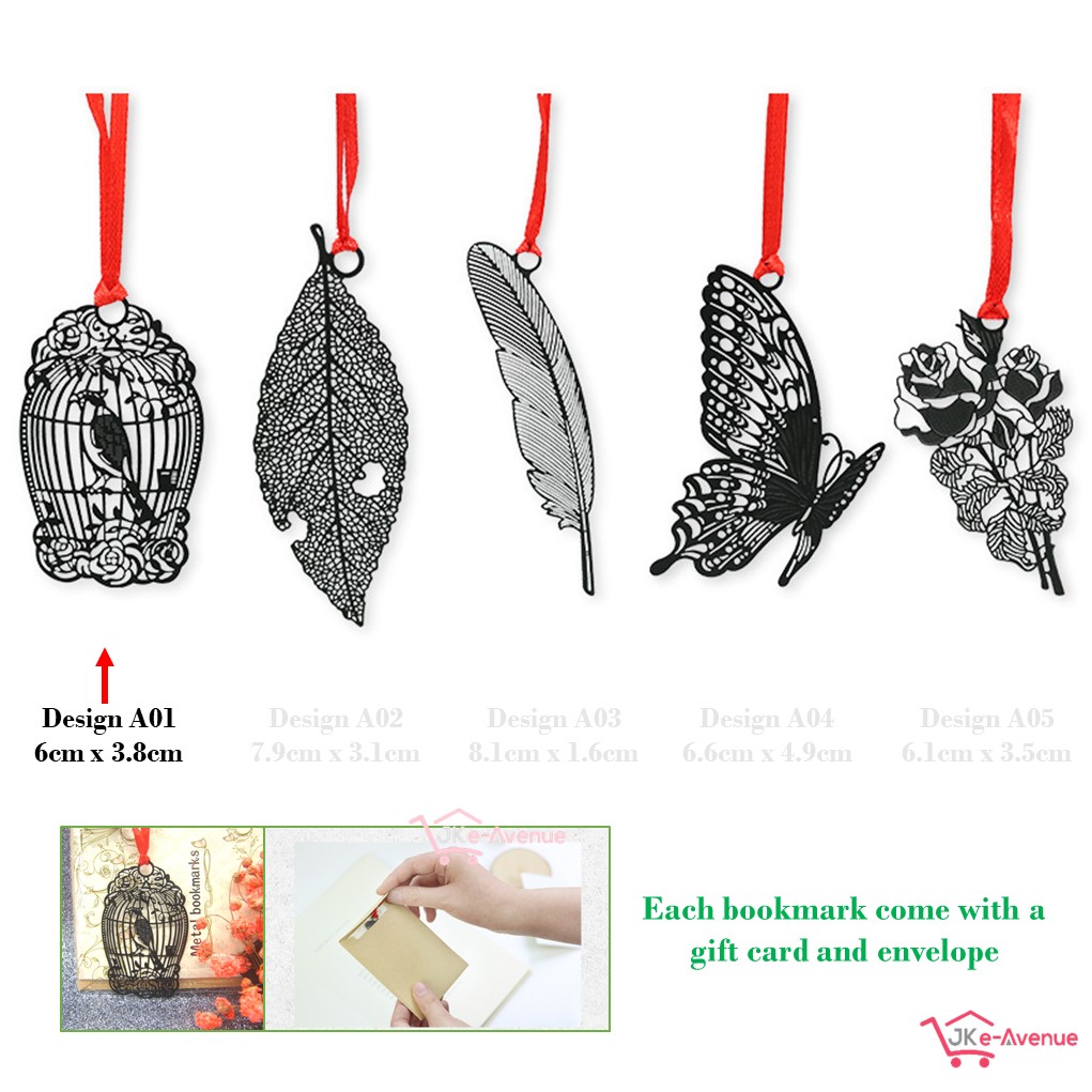 Gold Metal Bookmark Clip with Greeting Gift Card for Teachers Children ...