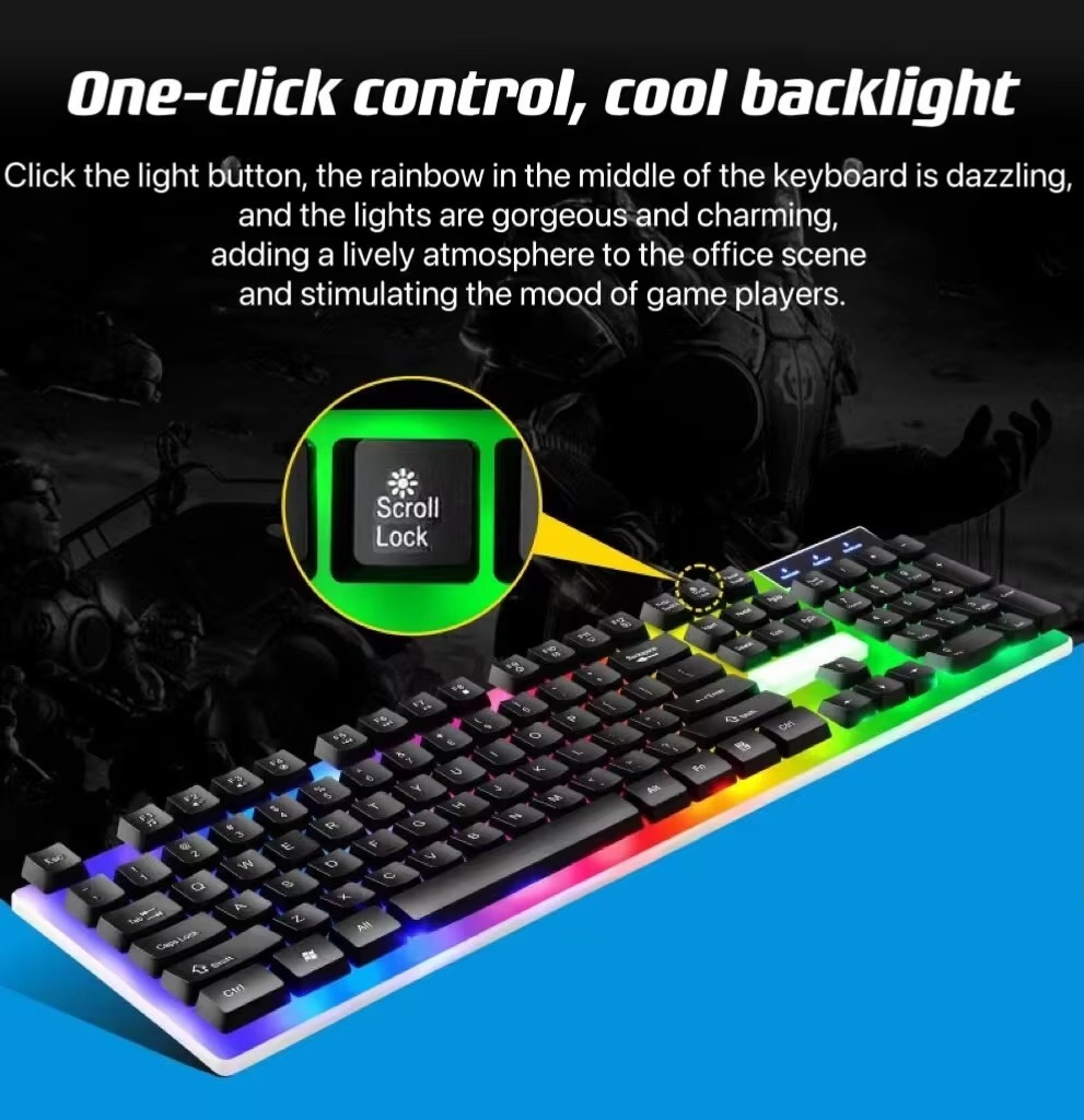 RGB 104 Keys Gaming Mechanical Touch Keyboard Led Backlit Usb Keyboard ...