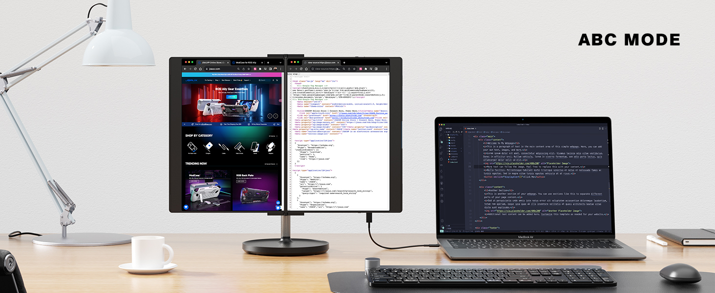 FlipGo Portable Dual Monitor Triple Laptop Screen Extender IPS QHD ...