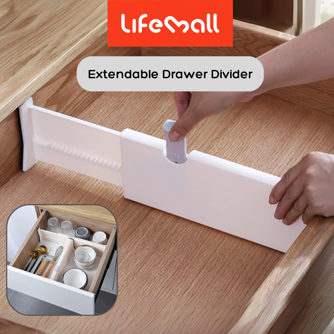 LifeMall - Extendable Drawer Partition - Storage Divider Kitchen ...