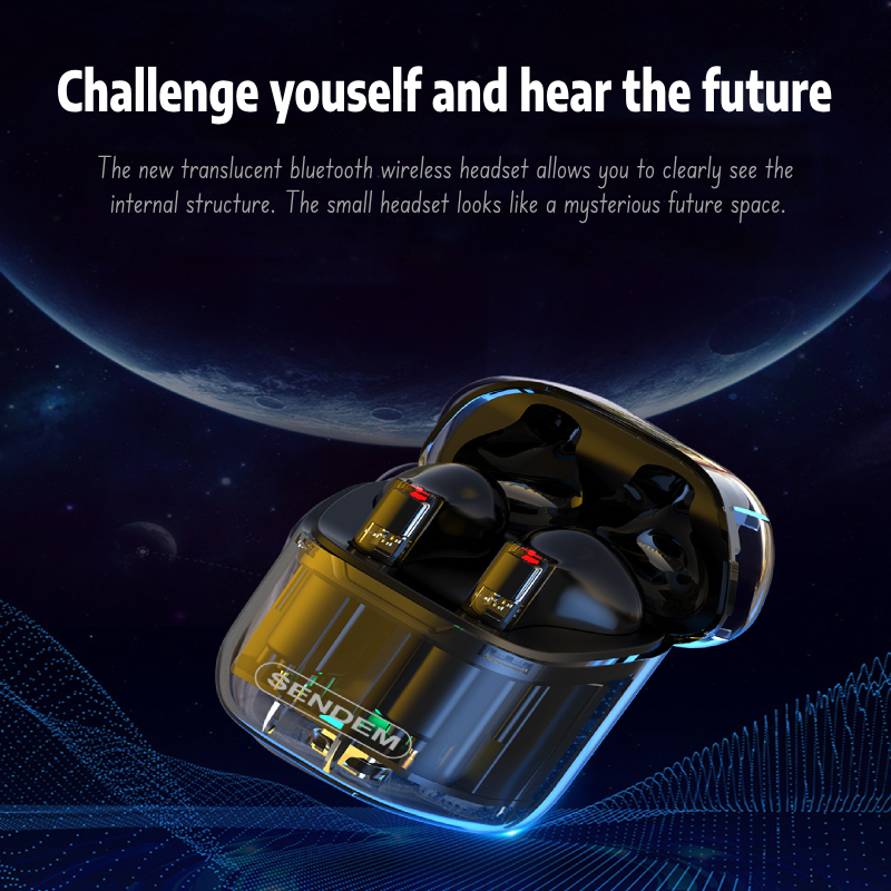 SENDEM Bluetooth TWS Wireless Headphones Earphone Compatible V5.3 ...