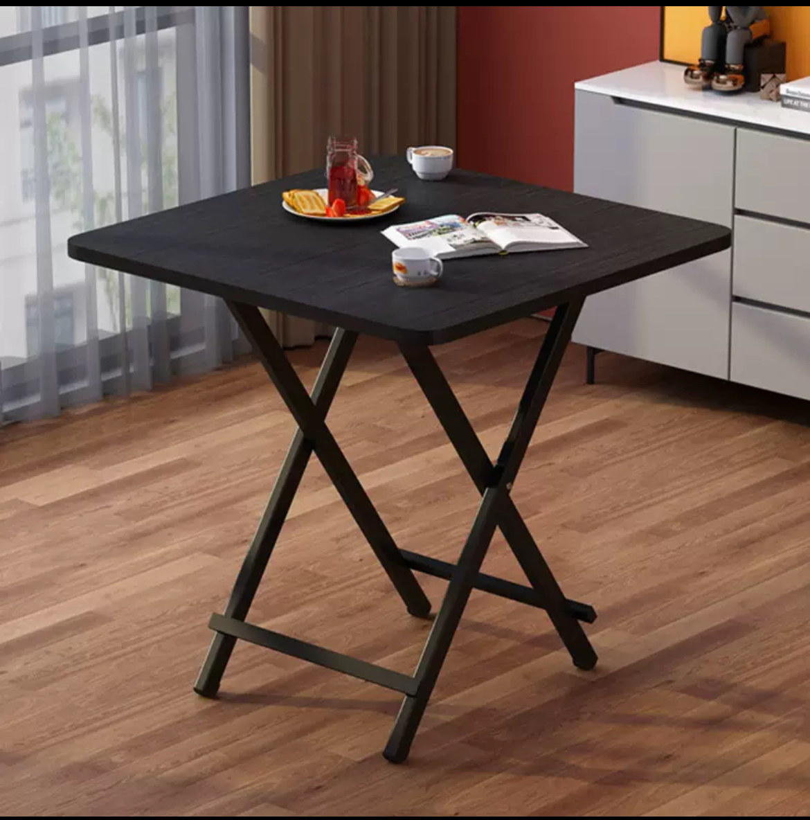 PORTABLE FOLDABLE DINING TABLE KITCHEN TABLE SPACE SAVING SIDE TABLE ...