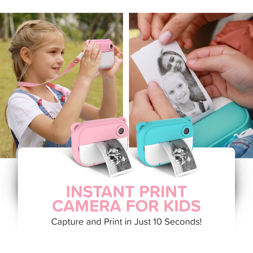 Cute Printer Camera Photo Thermal Paper Instant Printing HD Digital ...